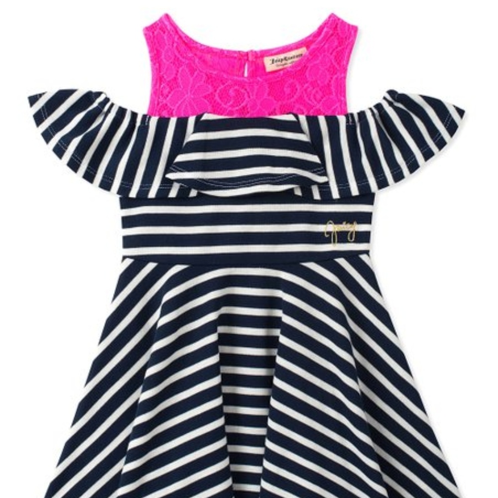 NWT Juicy Couture Girls' Casual Dress Navy 12